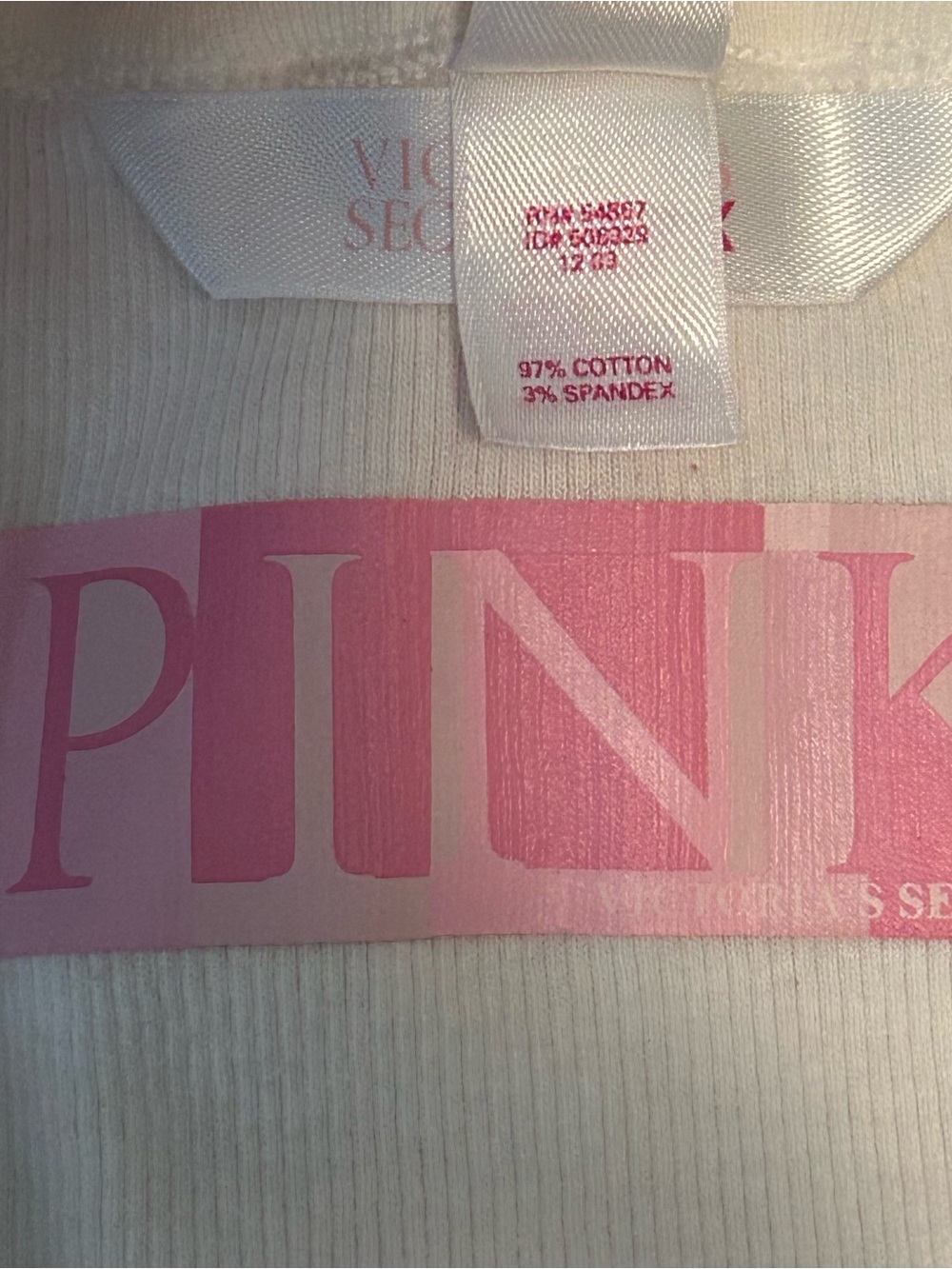 Victoria's Secret PINK White Rib Tank with Light Blue Lounge Pants - Picture 10 of 11